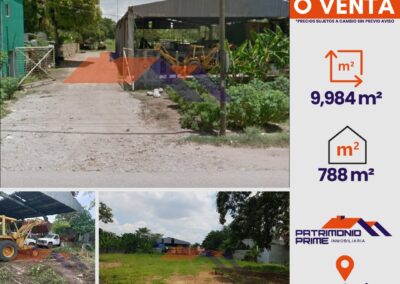 terreno con bodega en renta o venta ranchería rio viejo Villahermosa Tabasco