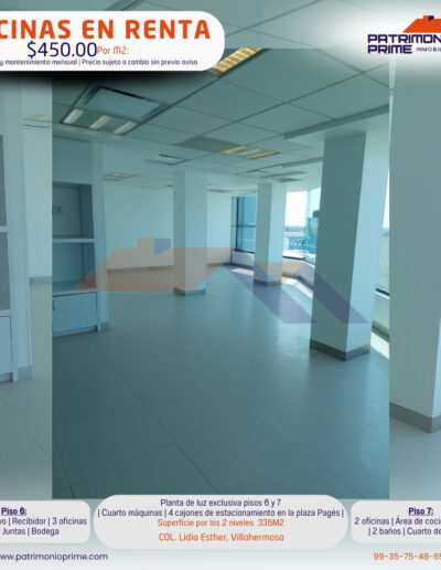 oficinas corporativas en renta en villahermosa tabasco en edificio