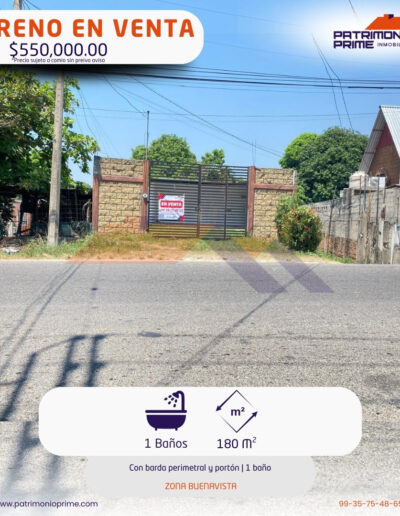 terreno en venta en villahermosa Buenavista tabasco