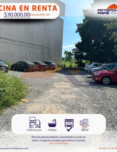 oficina con estacionamiento en alquiler villahermosa