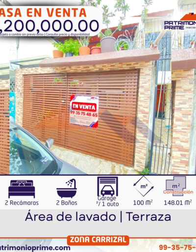 casa en venta carrizal villahermosa