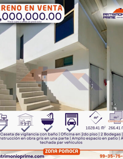 oficina y terreno en venta en villahermosa tabasco