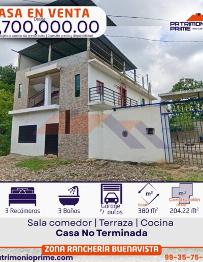 casa en venta en Buenavista tabasco villahermosa